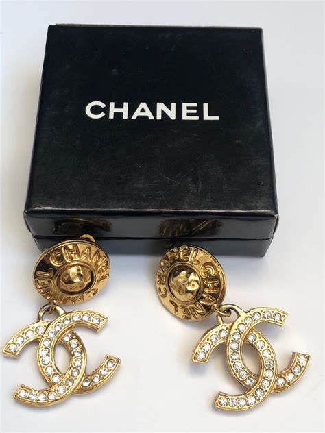 chanel type stainless steel earrings|chanel inspired clip on earrings.